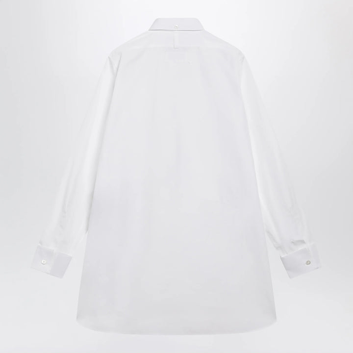 Maison Margiela - Long-sleeve cotton poplin shirt in white
