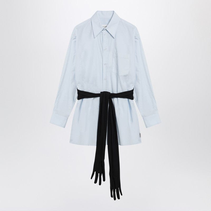 Shirts & Tops MM6 Maison Margiela - Light blue cotton shirt with gloves - 40 IT Brand