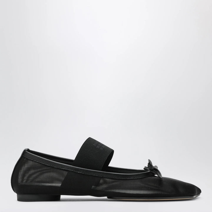 MM6 Maison Margiela - Numeric Anatomic ballerina flats in nylon and leather black