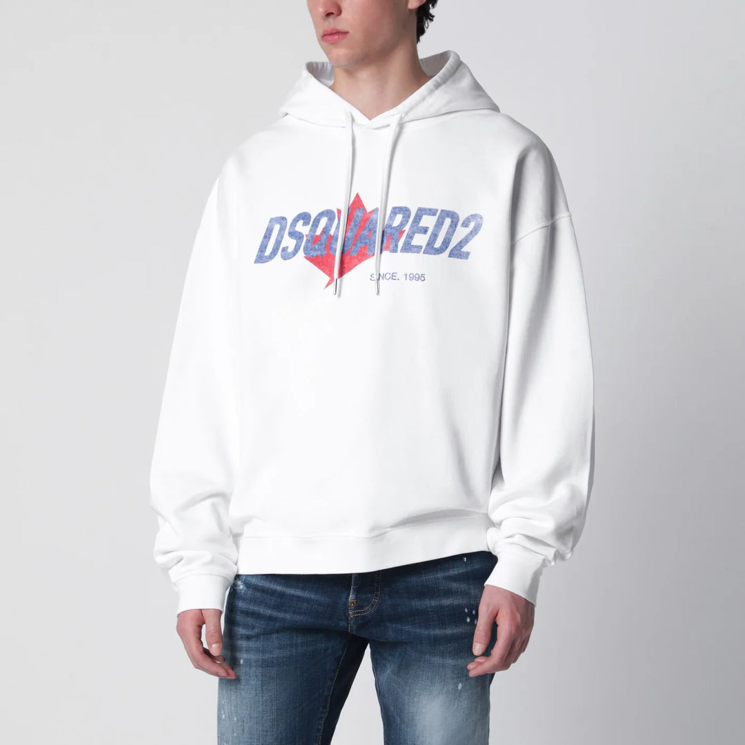 Dsquared2 - White relaxed-fit sweatshirt with logo print