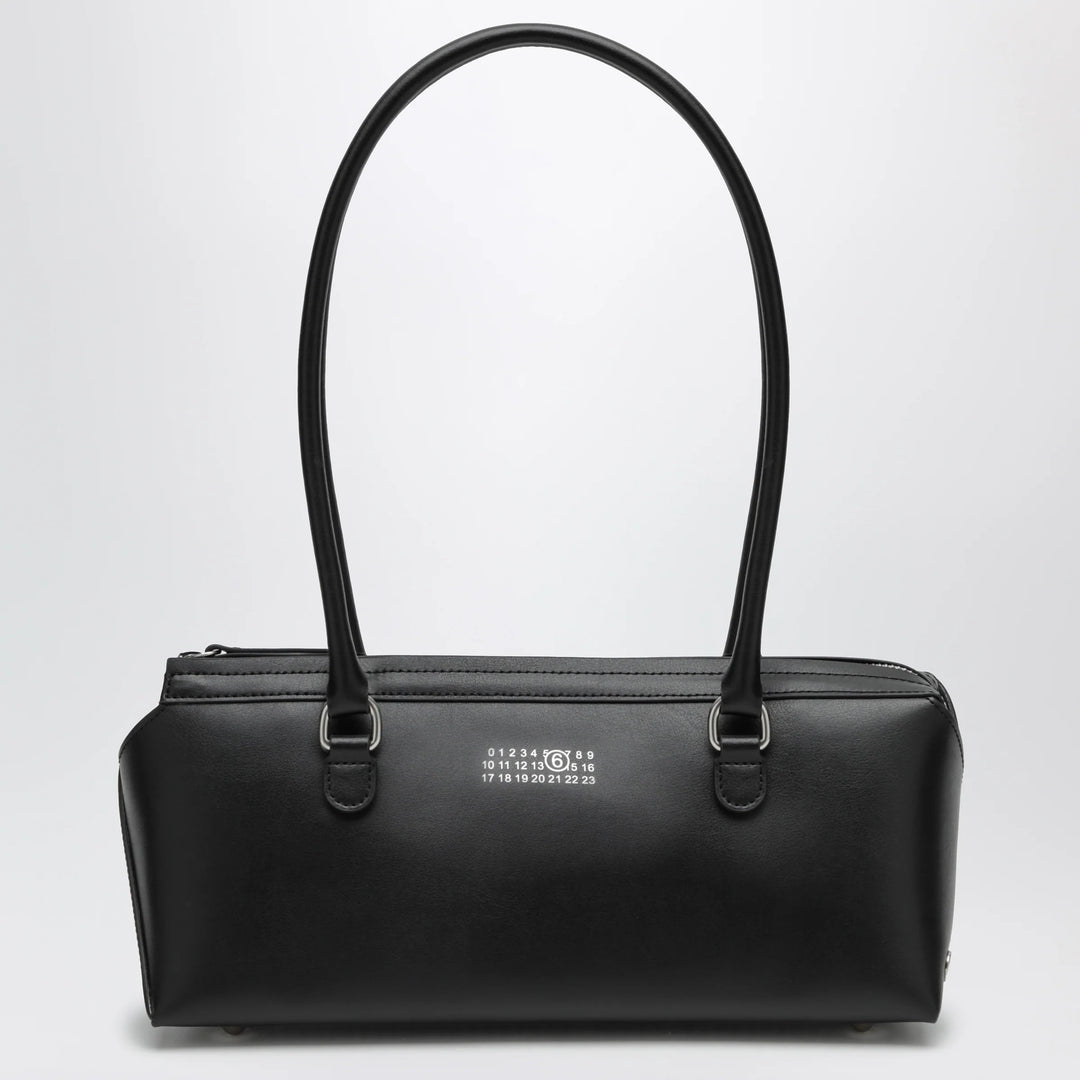 MM6 Maison Margiela - Small black leather Bowling bag