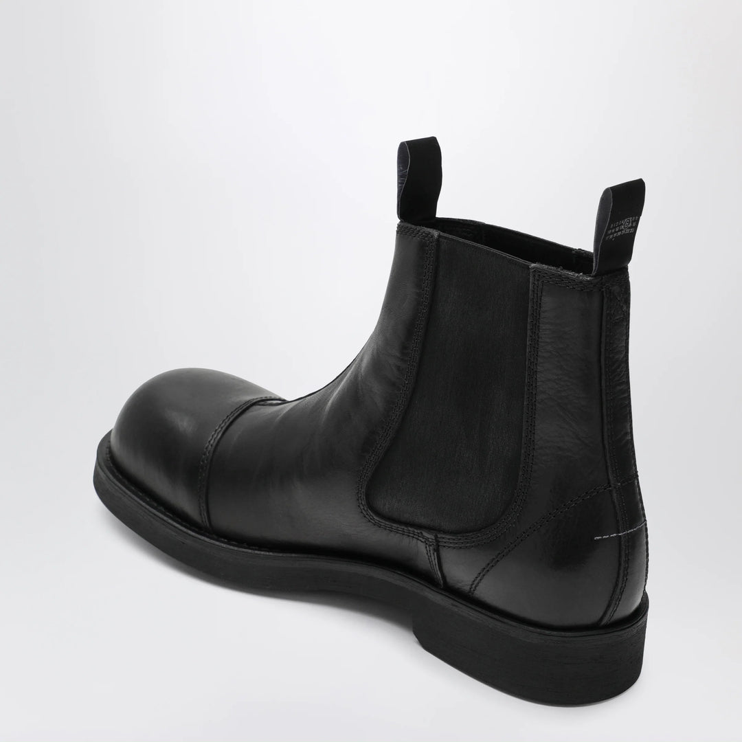 MM6 Maison Margiela - Black leather Chelsea Biker boots
