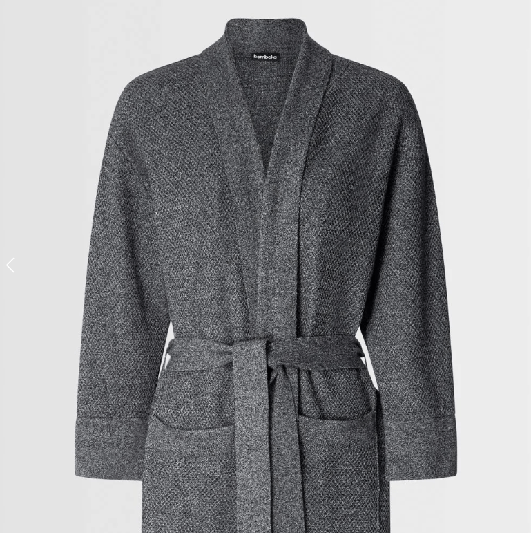 Bathrobes (S/M) H125cm / Marl Grey Bemboka Pure Cotton Knitted Bathrobes Brand