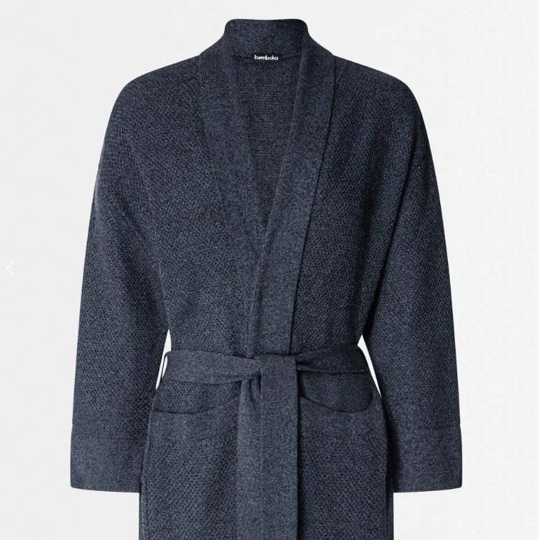 Bathrobes (S/M) H125cm / Marl Ink Bemboka Pure Cotton Knitted Bathrobes Brand