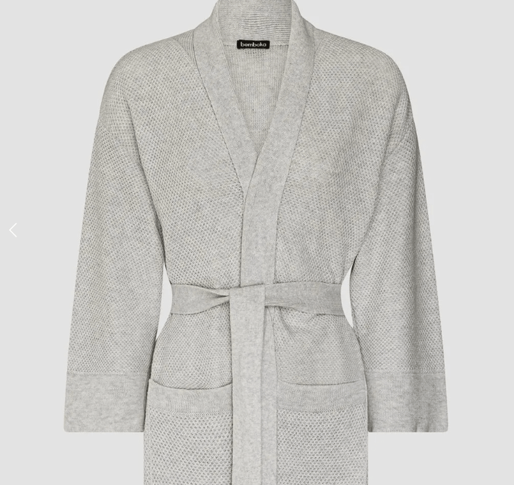 Bathrobes (S/M) H125cm / Oyster Bemboka Pure Cotton Knitted Bathrobes Brand