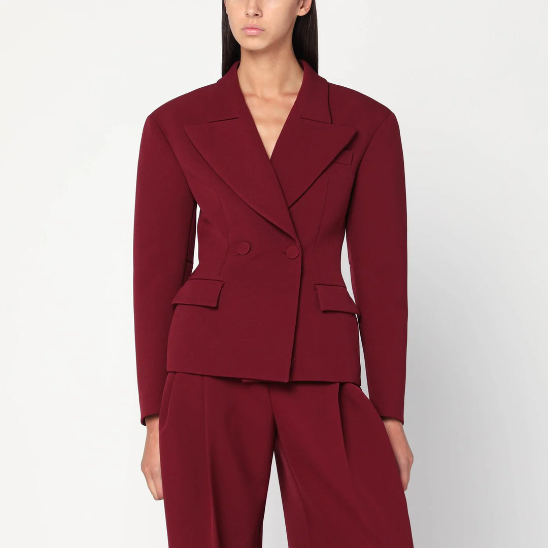 THE ANDAMANE - Burgundy single-breasted jacket