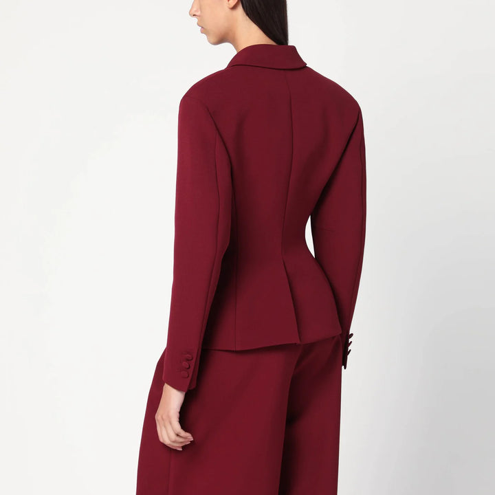 THE ANDAMANE - Burgundy single-breasted jacket