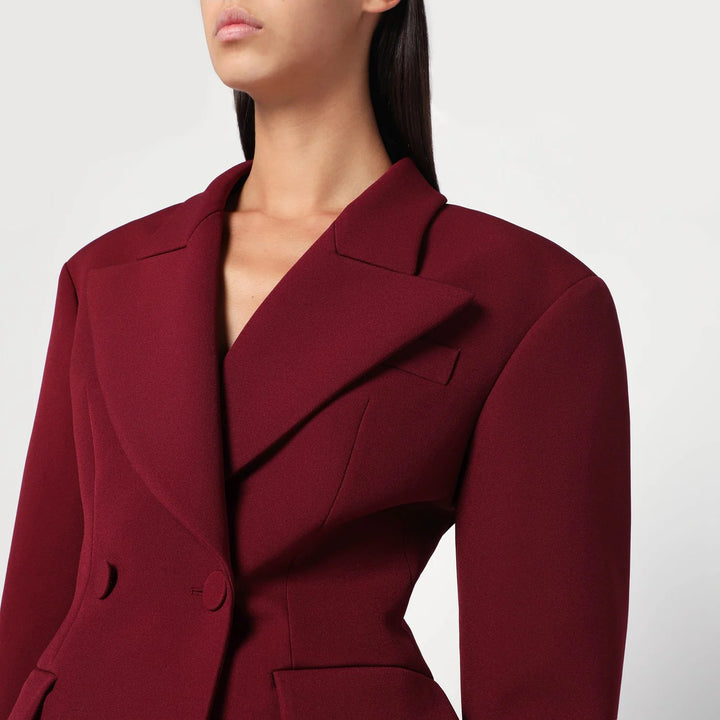 THE ANDAMANE - Burgundy single-breasted jacket