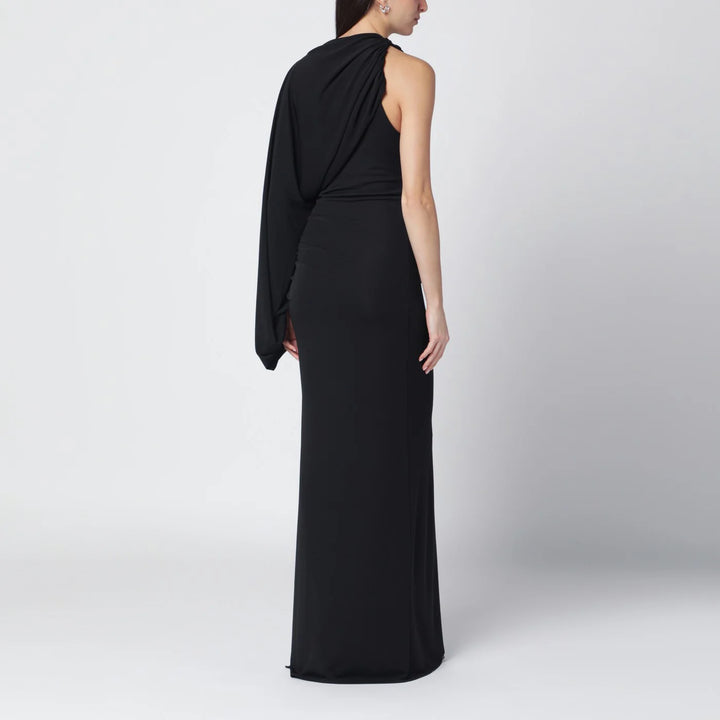 THE ANDAMANE - Black Selene one-shoulder long dress
