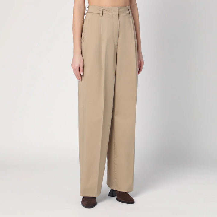 TheLatest - Wide sand-coloured Axel trousers