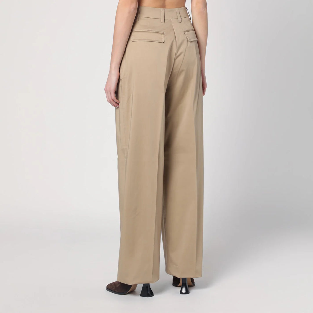 TheLatest - Wide sand-coloured Axel trousers