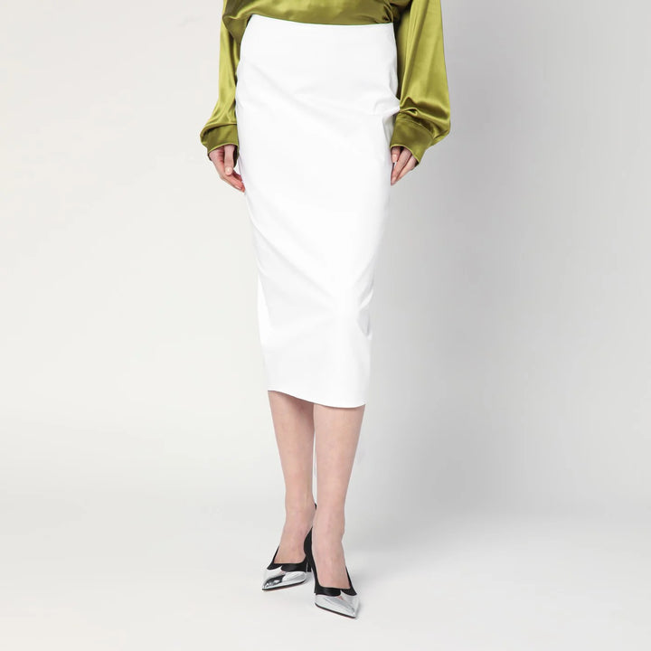TheLatest - White cotton midi skirt