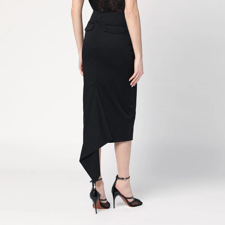 TheLatest - Black cotton midi skirt