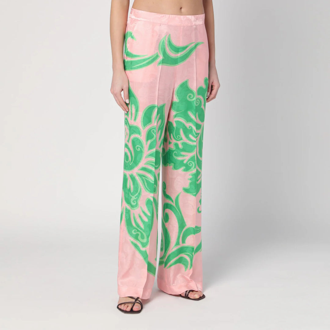 ETRO - Wide printed trousers in silk blend