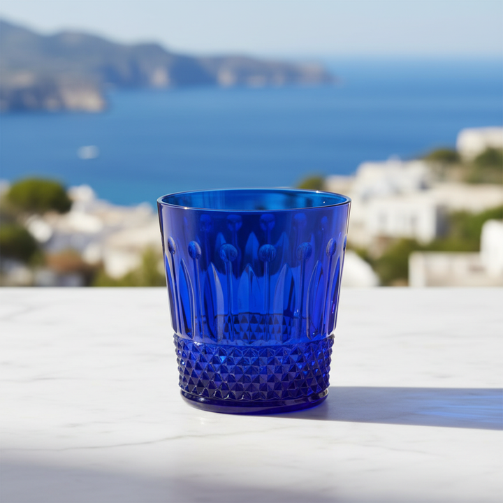 Blue Tumbler on Marble