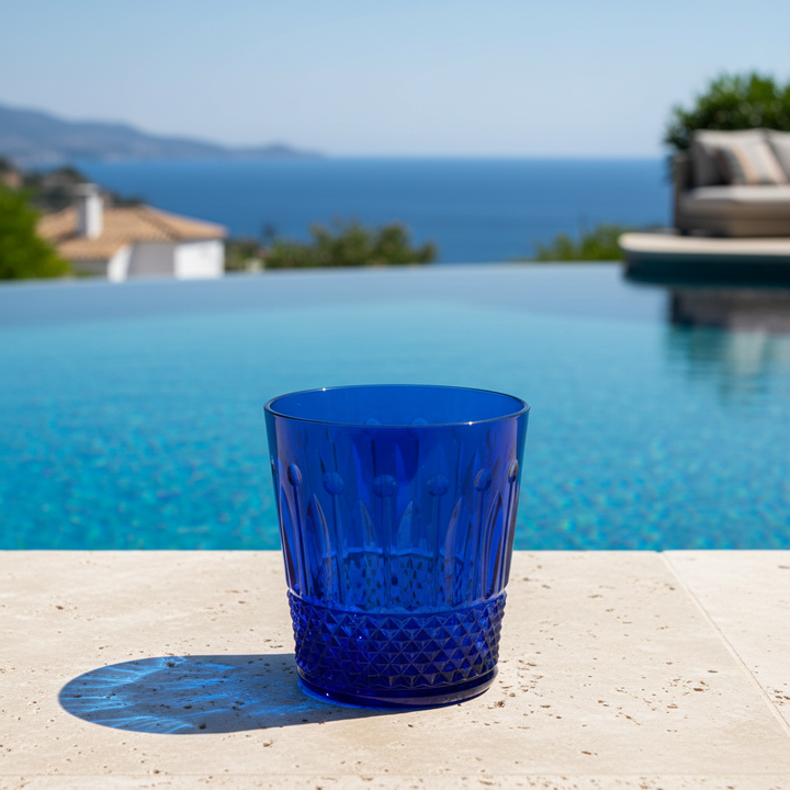Blue Tumbler Poolside