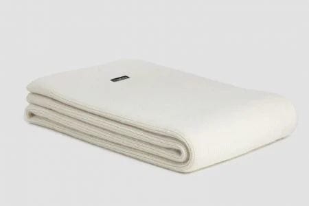 Bemboka Angora &amp; Merino Wool Throws 130x220cm Natural Bemboka Chain Rib Angora &amp; Merino Wool Throw - Pre-Shrunk Brand