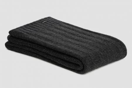 Bemboka Angora &amp; Merino Wool Throws 130x210cm Charcoal Bemboka Chunky Rib Angora &amp; Merino Wool Throw - Pre-Shrunk Brand