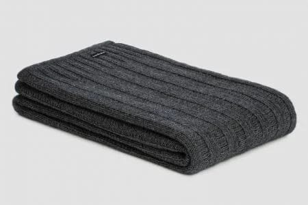 Bemboka Angora &amp; Merino Wool Throws 130x210cm Grey Bemboka Chunky Rib Angora &amp; Merino Wool Throw - Pre-Shrunk Brand