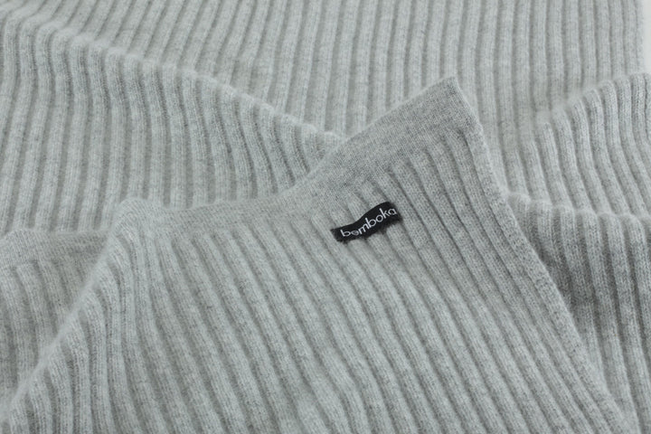 Bemboka ANGORA &amp; MERINO WOOL THROWS Super King 220x280cm Dove Bemboka Wide Rib Angora &amp; Merino Wool Blankets - Pre-Shrunk Brand