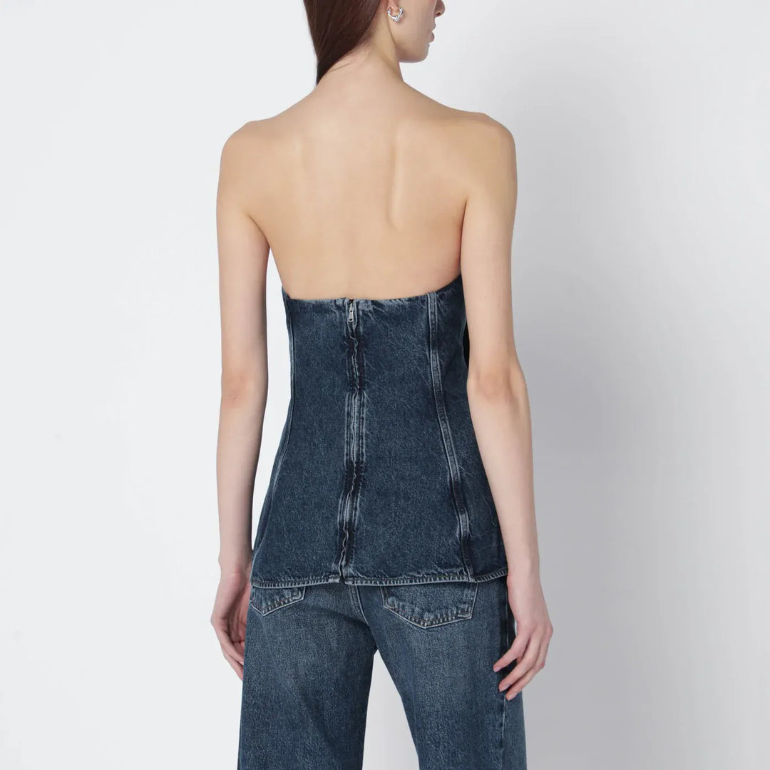 AGOLDE - Blue Lara denim corset Brand Apparel &amp; Accessories