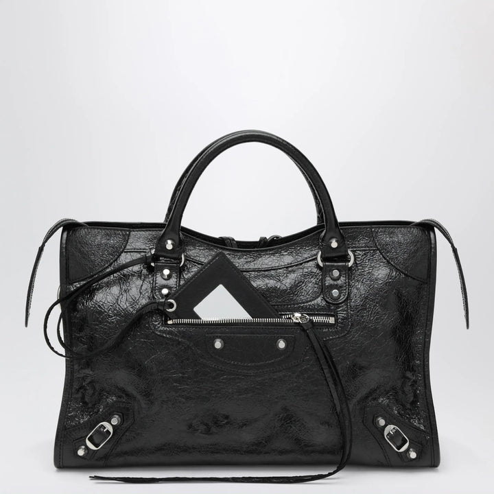 Balenciaga - Le City Medium bag in Arena lambskin leather black Brand Apparel &amp; Accessories U