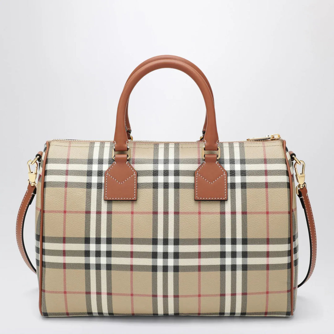 Burberry - Medium bowling bag with Check pattern Brand Apparel &amp; Accessories U
