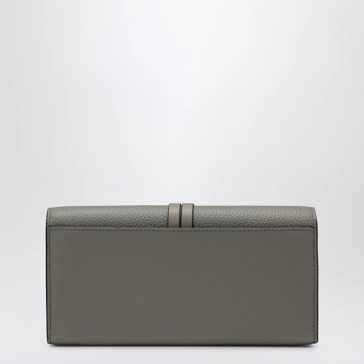 Chloé - Grey Alphabet flap wallet in grained leather Brand Apparel &amp; Accessories TU