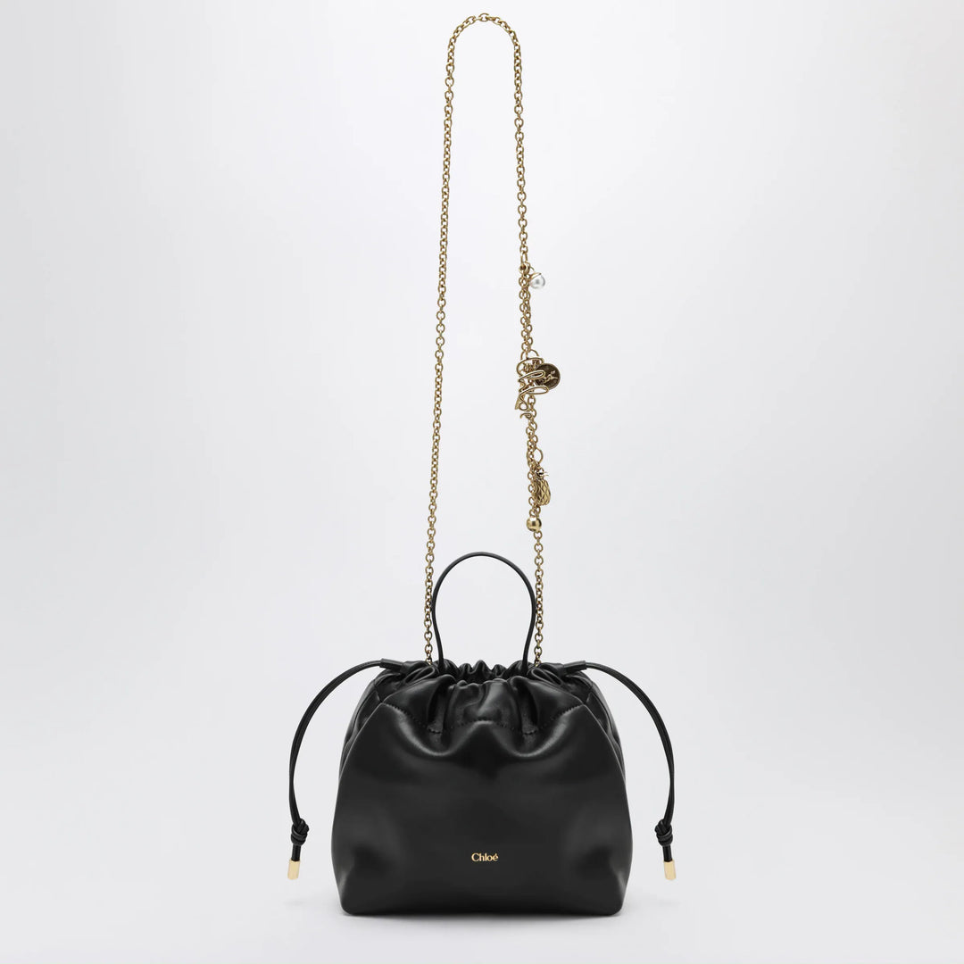 Chloé - Small Icons shoulder bag with chain in lambskin black Brand Apparel &amp; Accessories U