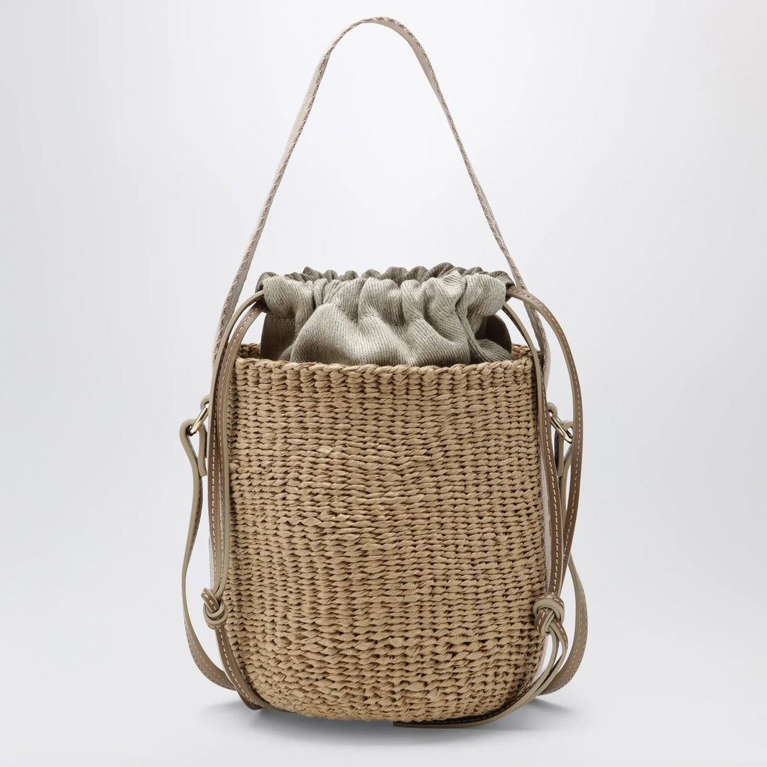 Chloé - Small Woody bucket bag in raffia Brand Apparel & Accessories TU