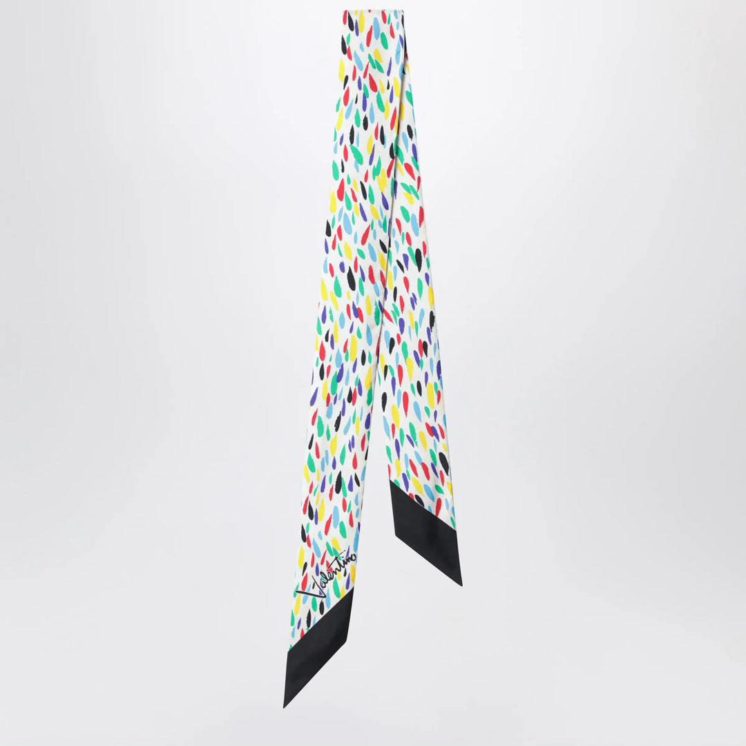 Valentino Garavani - Silk bandeau scarf with multicolor print Brand Apparel & Accessories > Clothing Accessories > Scarves & Shawls