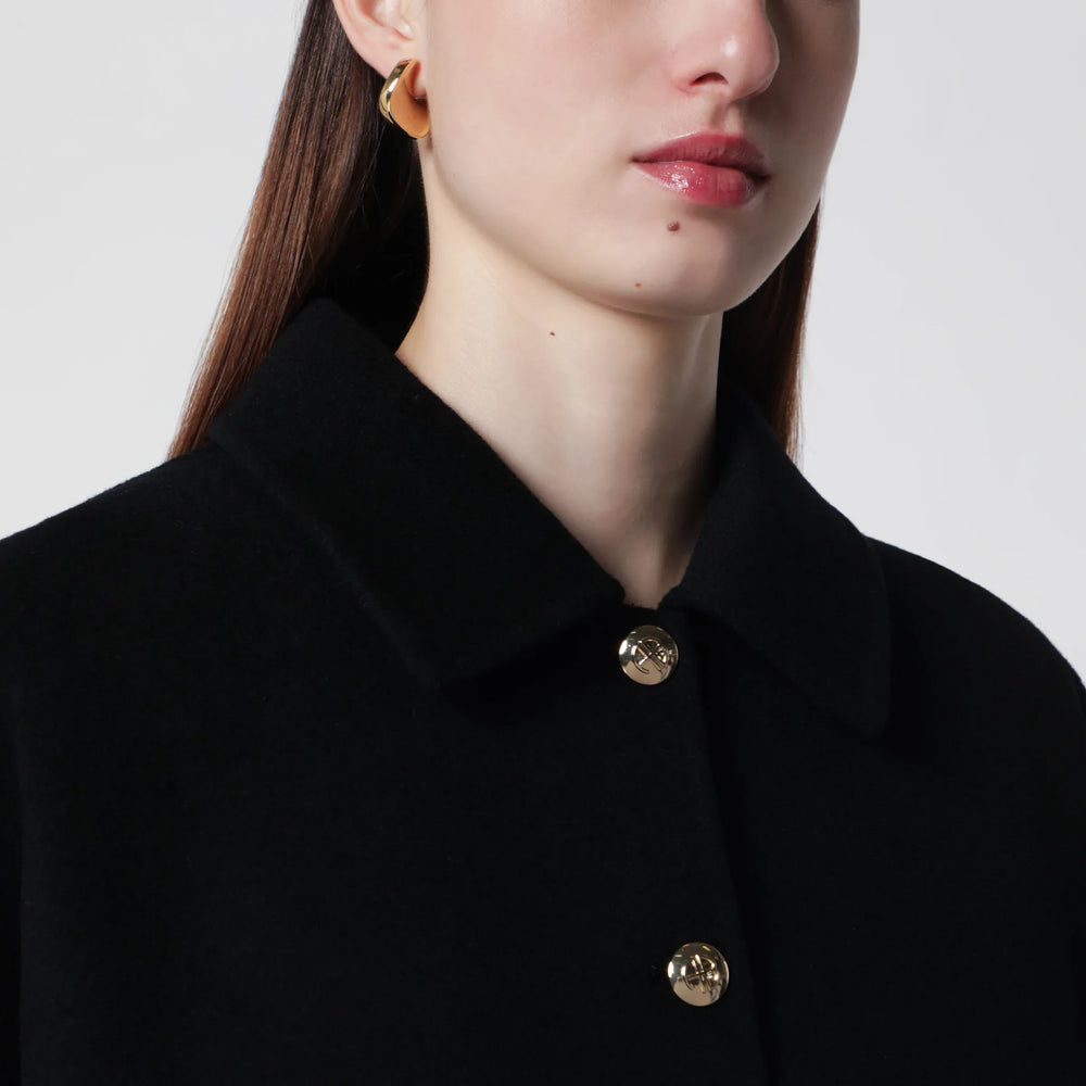 ANINE BING - Black wool and cashmere jacket Brand Apparel & Accessories > Clothing > Outerwear > Coats & Jackets
