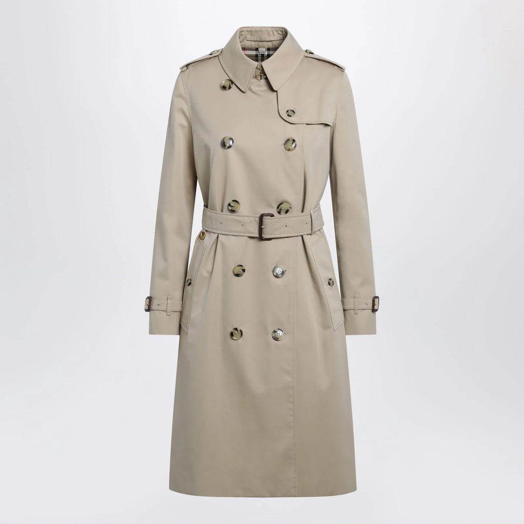 Burberry - Long Kensington Heritage cotton trench coat in honey Brand Apparel &amp; Accessories > Clothing > Outerwear > Coats &amp; Jackets
