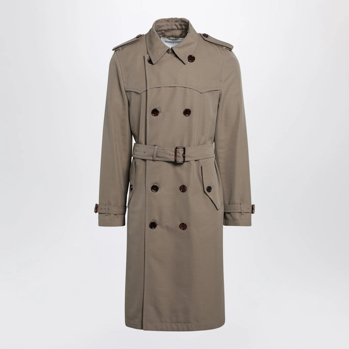 Burberry - Short Foxfield trench coat in cotton and silk Brand Apparel &amp; Accessories > Clothing > Outerwear > Coats &amp; Jackets