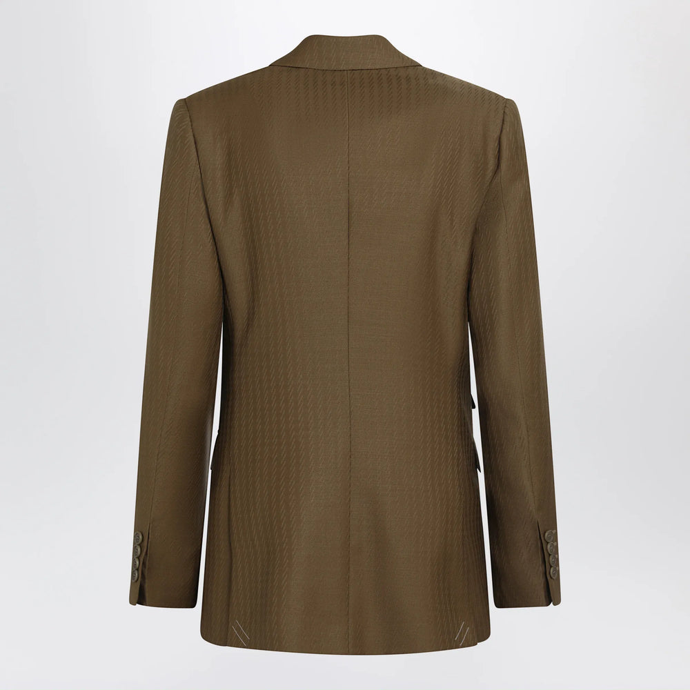 Burberry - Tailored single-breasted wool and mohair brown jacket Brand Apparel & Accessories > Clothing > Outerwear > Coats & Jackets