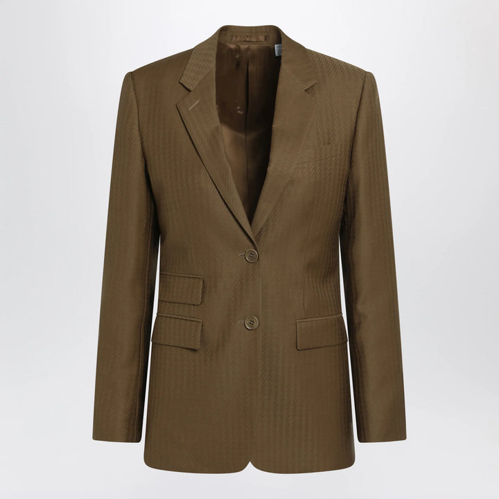 Burberry - Tailored single-breasted wool and mohair brown jacket Brand Apparel &amp; Accessories > Clothing > Outerwear > Coats &amp; Jackets
