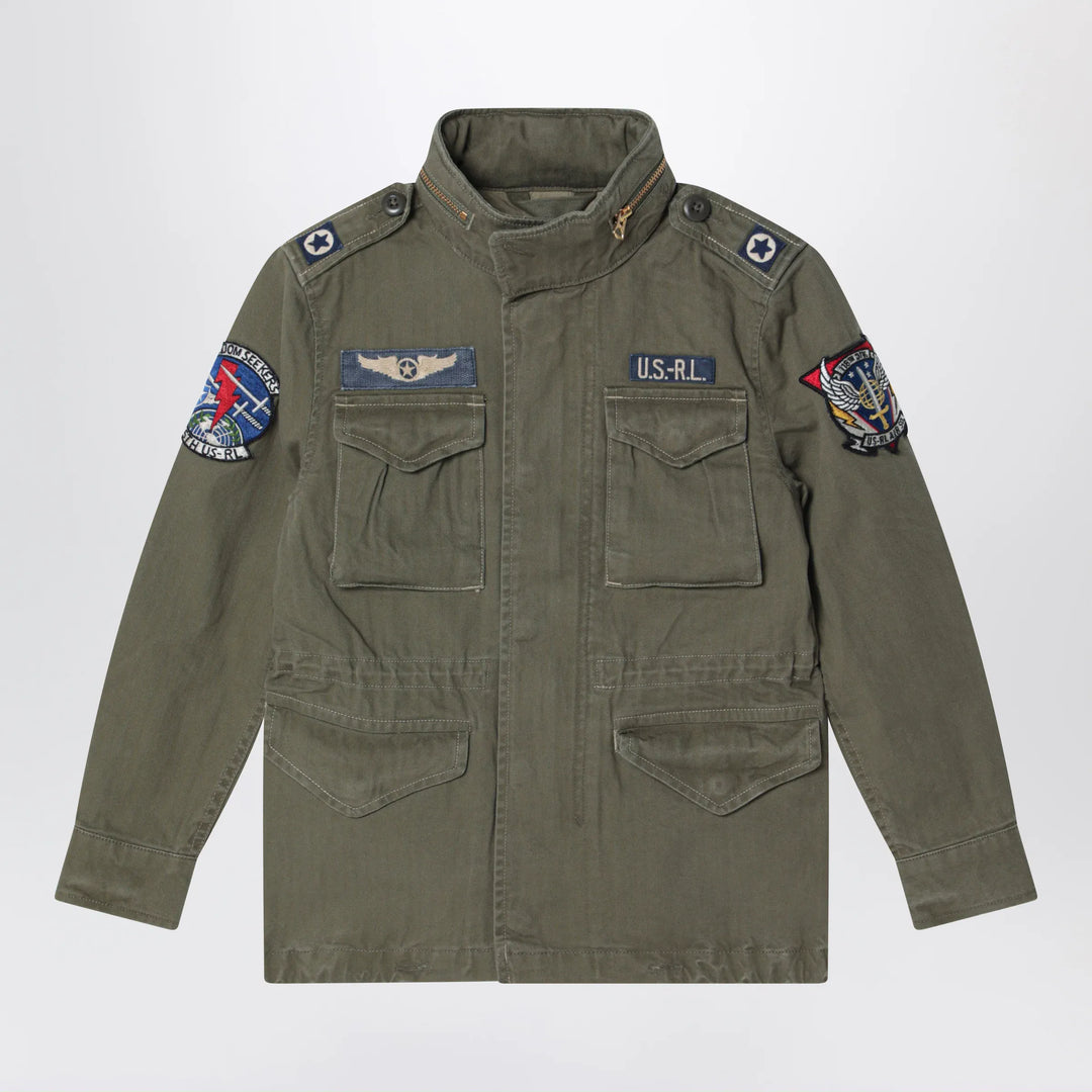 Polo Ralph Lauren - Military jacket in olive green cotton canvas Brand Apparel & Accessories > Clothing > Outerwear > Coats & Jackets M