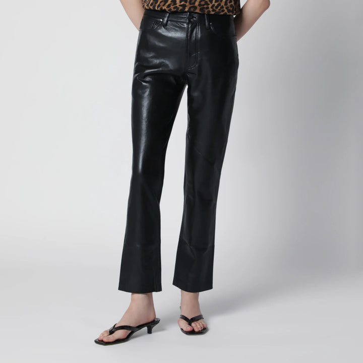 ANINE BING - Black Bruno trousers in regenerated leather Brand Apparel &amp; Accessories > Clothing > Pants
