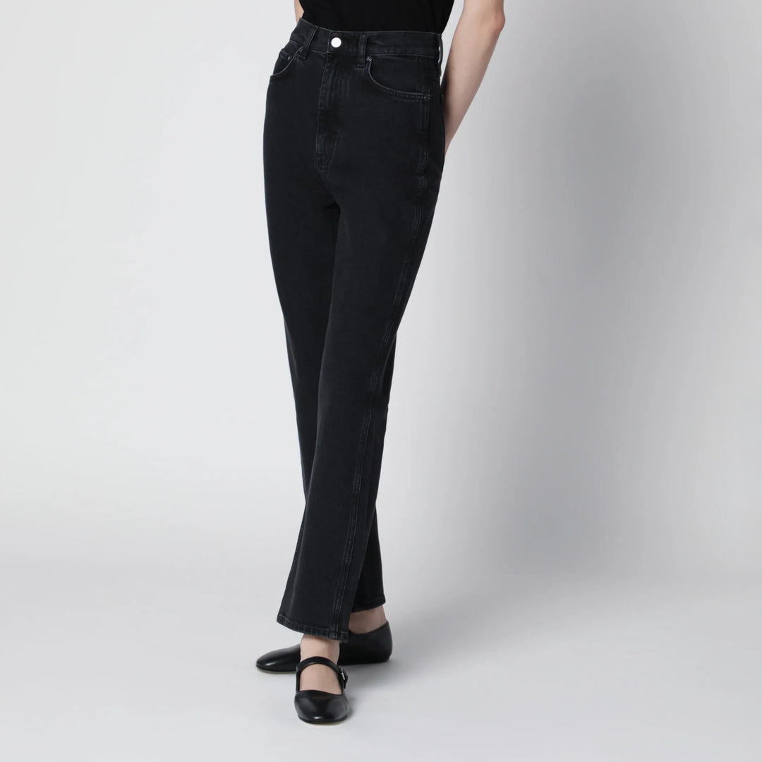 ANINE BING - Jane high-rise slim jeans in vintage black denim Brand Apparel &amp; Accessories > Clothing > Pants