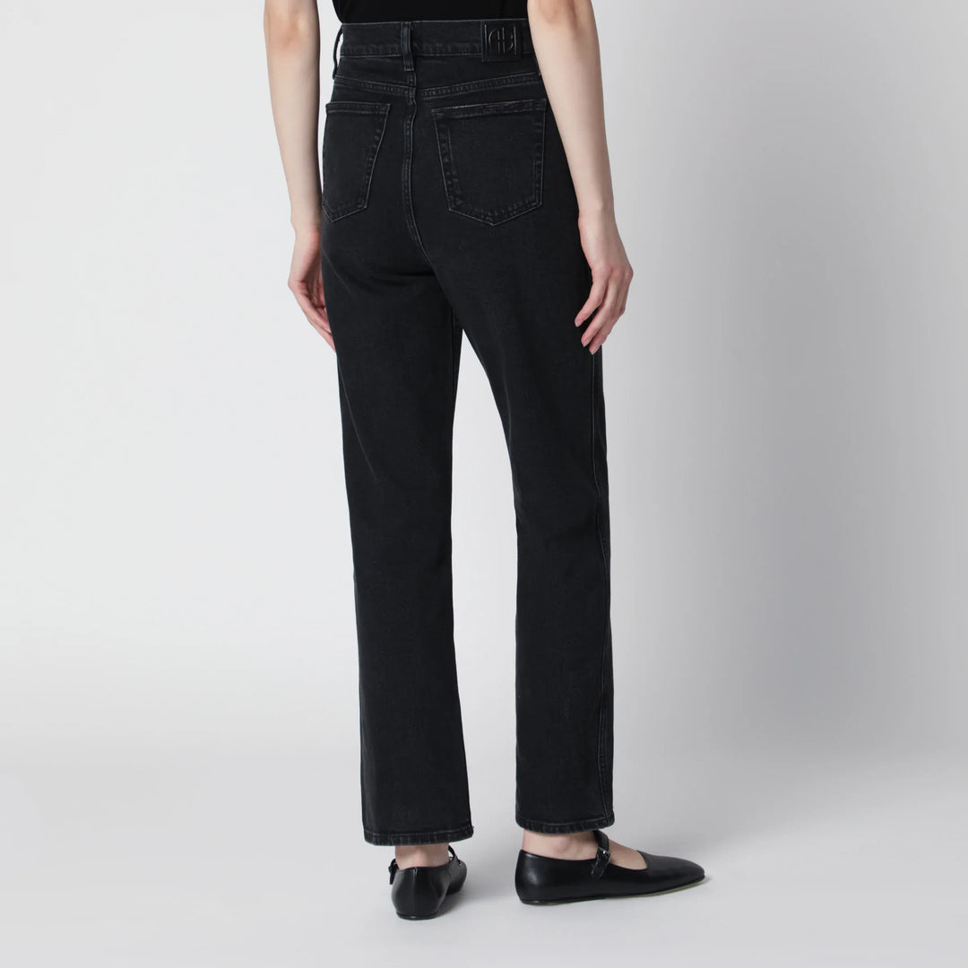 ANINE BING - Jane high-rise slim jeans in vintage black denim Brand Apparel &amp; Accessories > Clothing > Pants