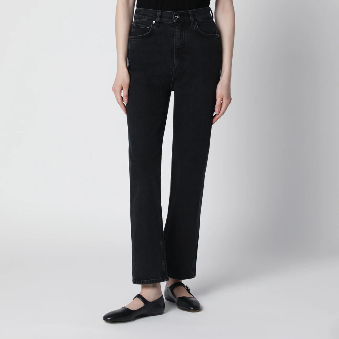 ANINE BING - Jane high-rise slim jeans in vintage black denim Brand Apparel &amp; Accessories > Clothing > Pants
