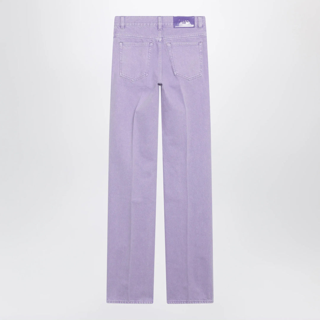 Chloé - Straight jeans in lavender organic cotton denim Brand Apparel &amp; Accessories > Clothing > Pants