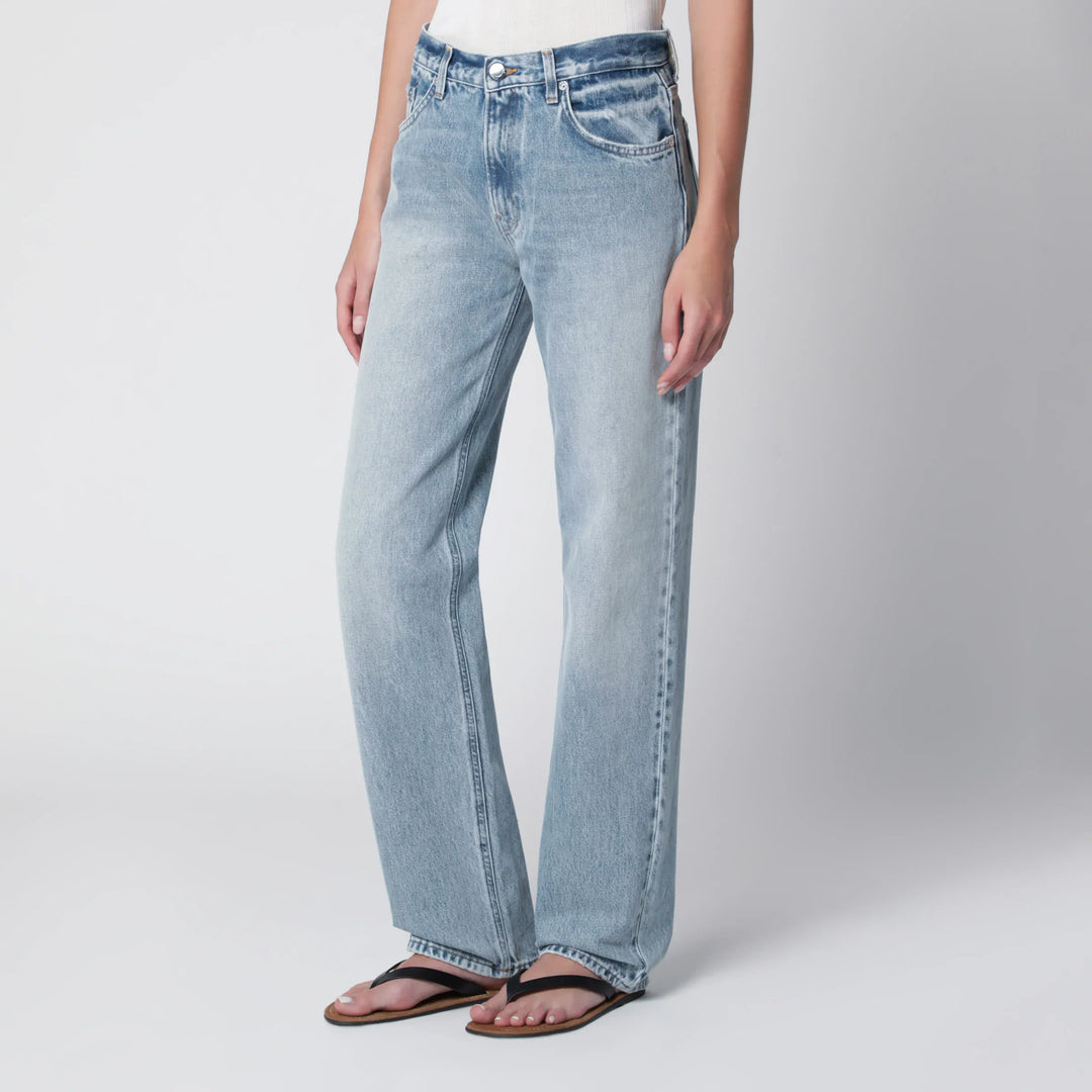 HAIKURE - Lisa straight-leg jeans in cotton denim, light blue Brand Apparel &amp; Accessories > Clothing > Pants
