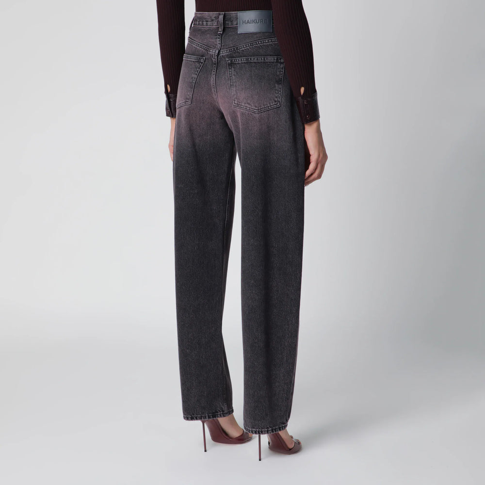 HAIKURE - Washed black-pink denim jeans Brand Apparel & Accessories > Clothing > Pants