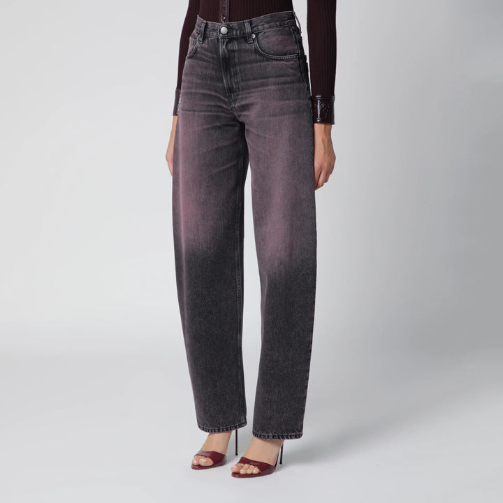 HAIKURE - Washed black-pink denim jeans Brand Apparel &amp; Accessories > Clothing > Pants