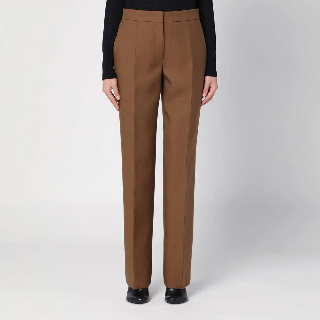 Jil Sander - Brown wool trousers Brand Apparel & Accessories > Clothing > Pants 36  FR