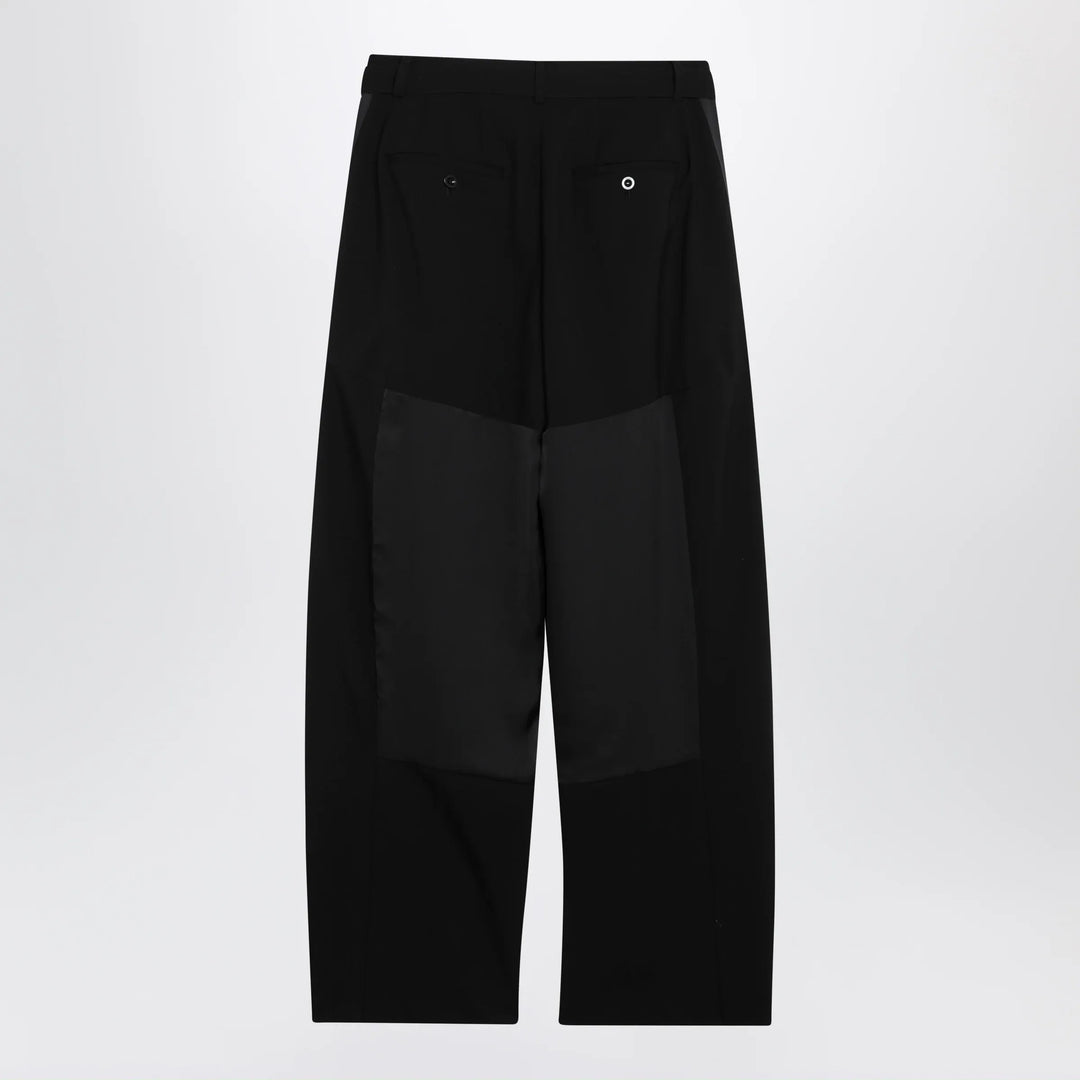 Sacai - Wide-leg wool trousers with panels and belt Brand Apparel &amp; Accessories > Clothing > Pants 2