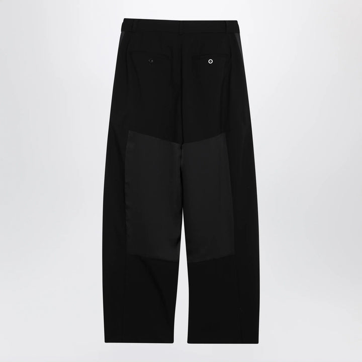 Sacai - Wide-leg wool trousers with panels and belt Brand Apparel &amp; Accessories > Clothing > Pants 2