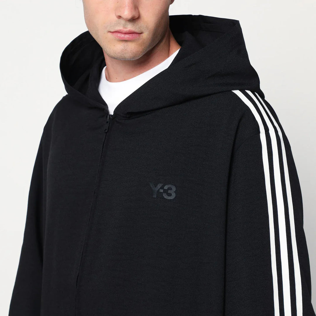 adidas Y-3 - 3-Stripes black zip/cardigan Brand Apparel &amp; Accessories > Clothing > Shirts &amp; Tops