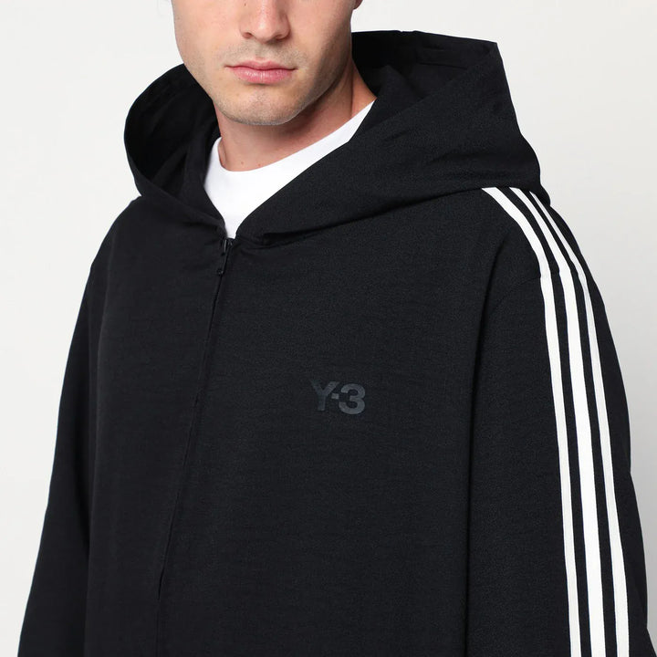 adidas Y-3 - 3-Stripes black zip/cardigan Brand Apparel &amp; Accessories > Clothing > Shirts &amp; Tops